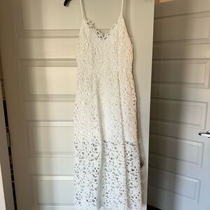 Elegant White Lace Dress